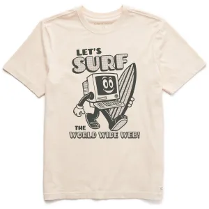 Leather combination Cozy Design Fit Men's Let's Surf the World Wide Web Short Sleeve Crusher Tee