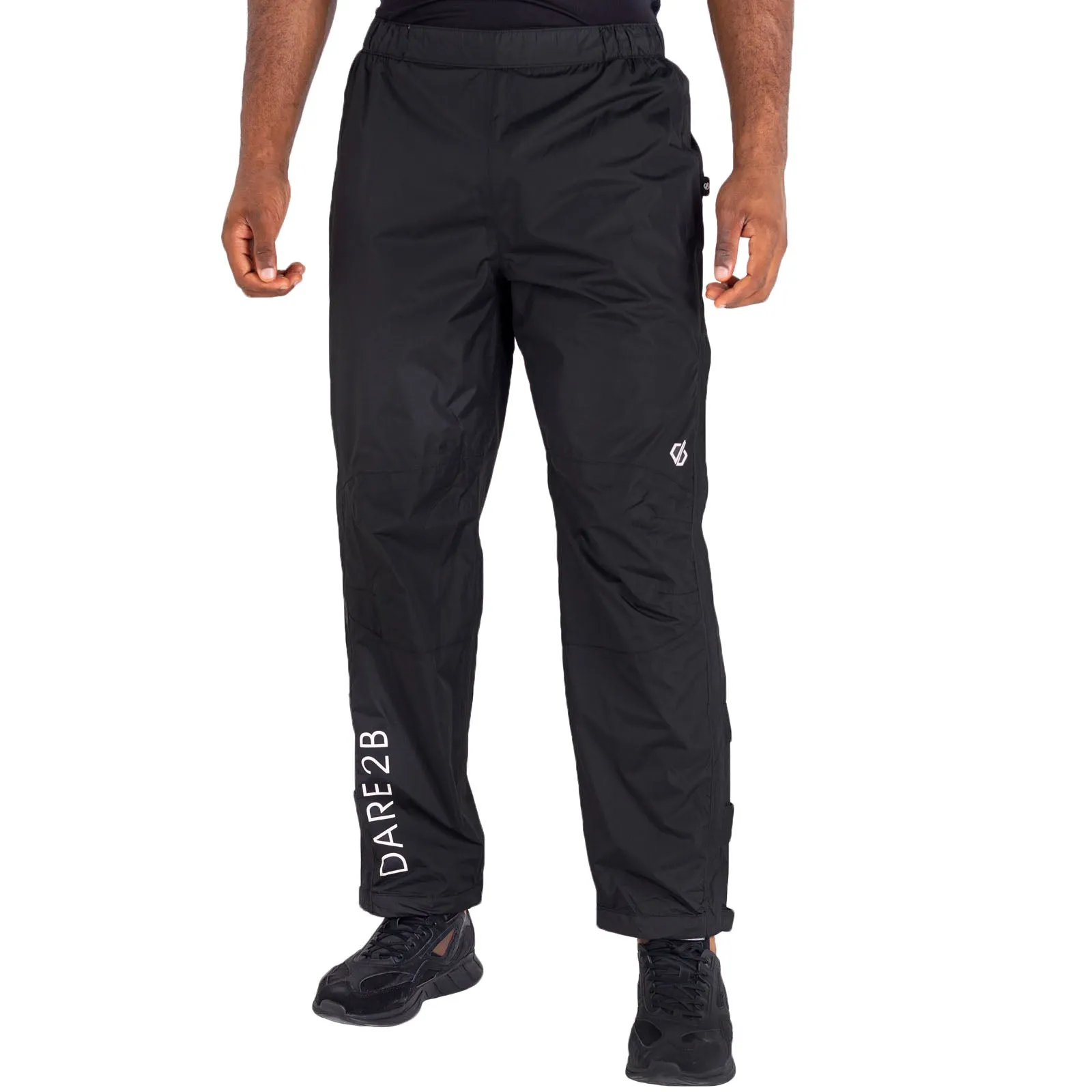 Modular Attachment Fashion-Forward Dare 2b Mens Trait Waterproof Overtrousers - Black