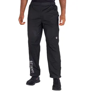 Dare 2b Mens Trait Waterproof Overtrousers - Black Tear Resistant Weave