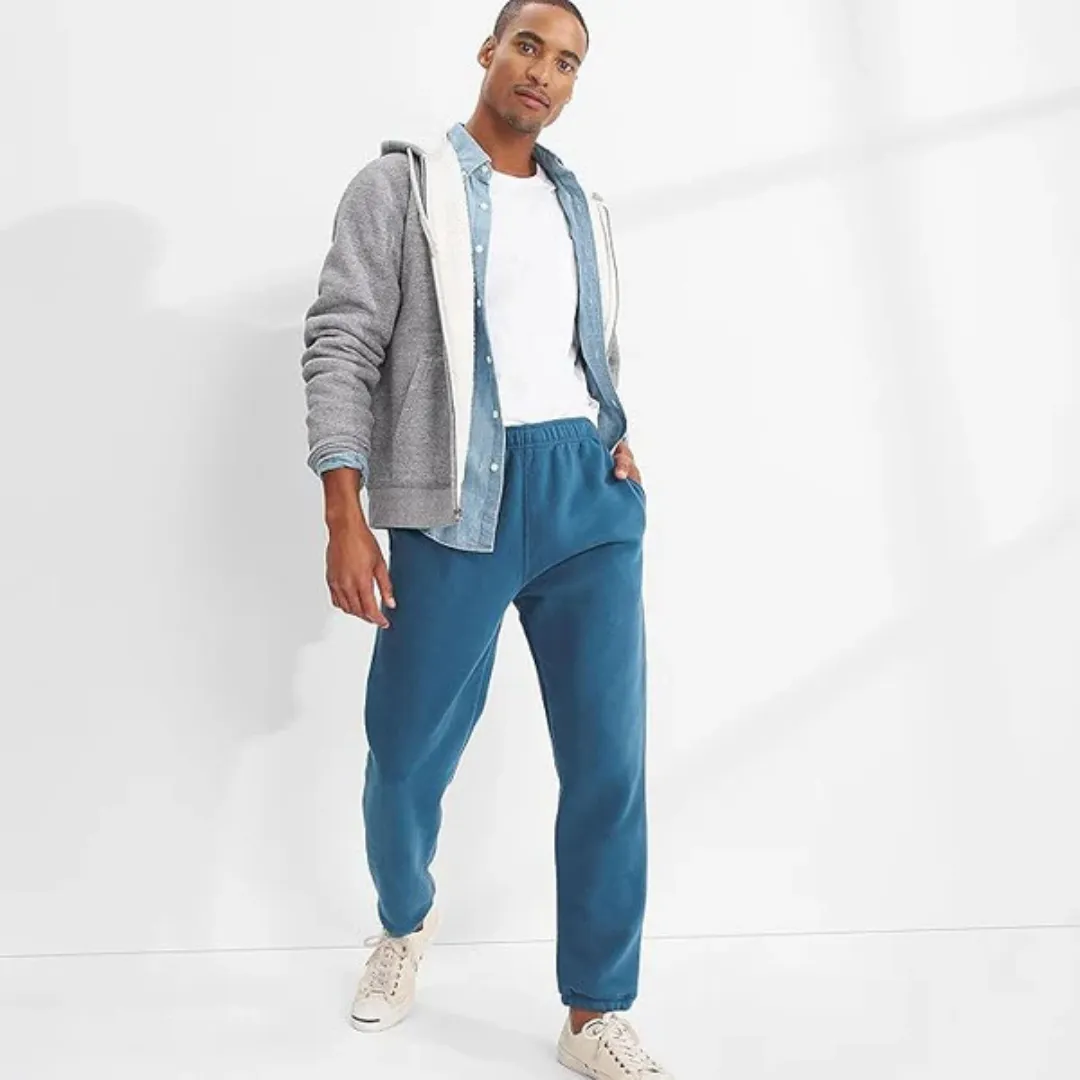tailored look Durable Design Lands' End Men's Serious Sweat Pants Evening Blue