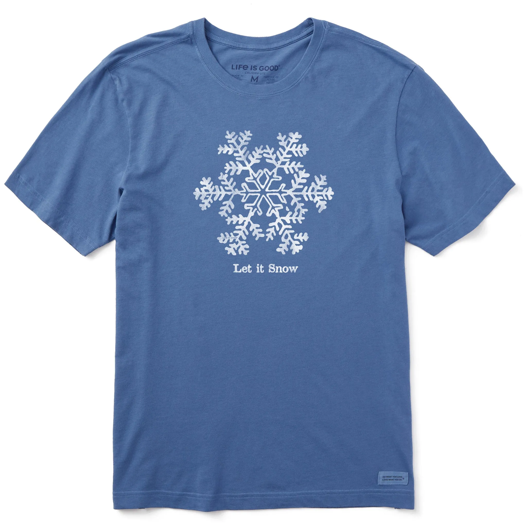 Everyday Trend Men's Let it Snow Snowflake Short Sleeve Crusher Tee