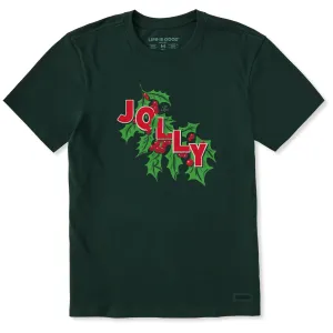 AdvancedMoistureManagement Soft and Cozy Men's Jolly Holly Short Sleeve Crusher Tee