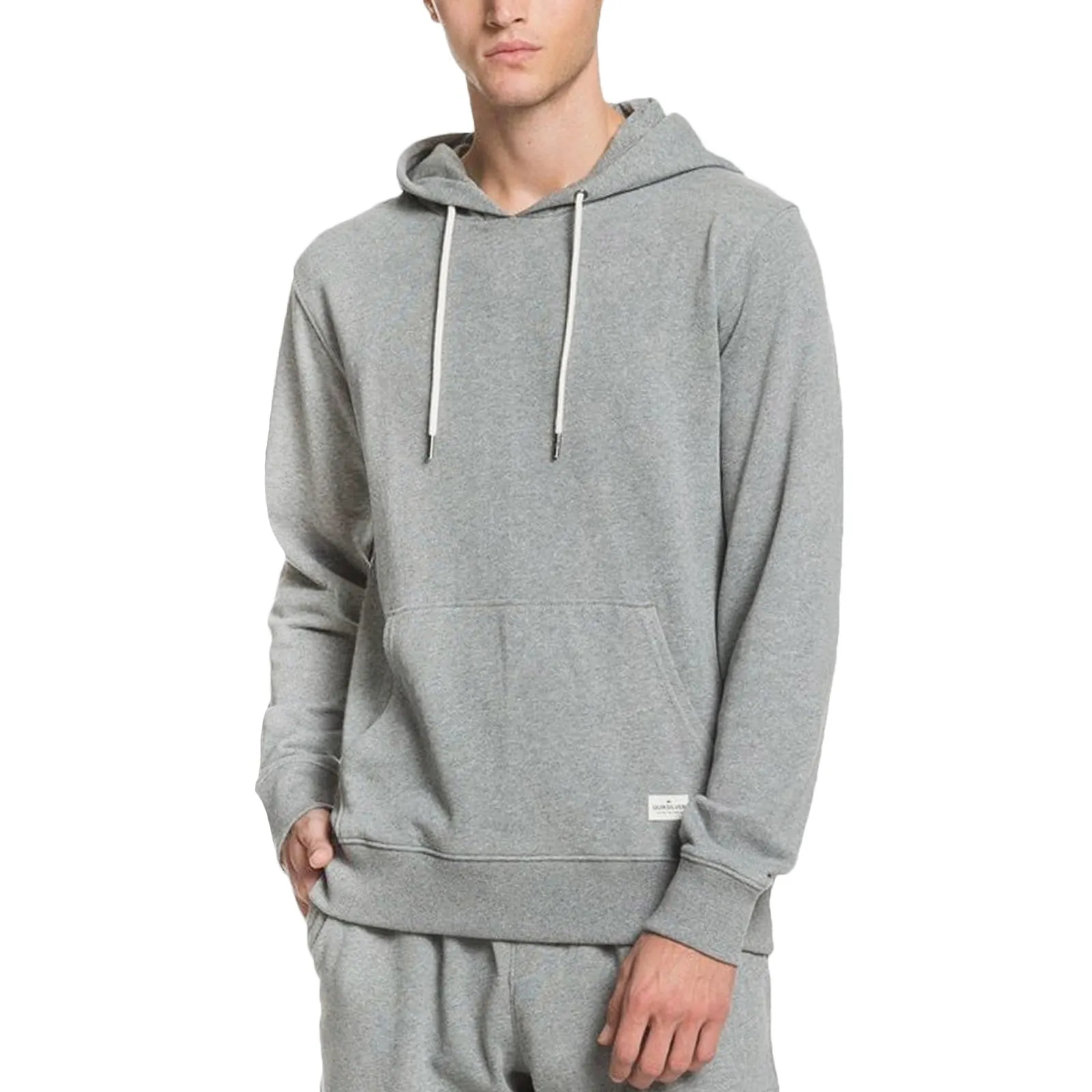 Quiksilver Mens Essentials Organic Hoodie - Grey rainy day wear