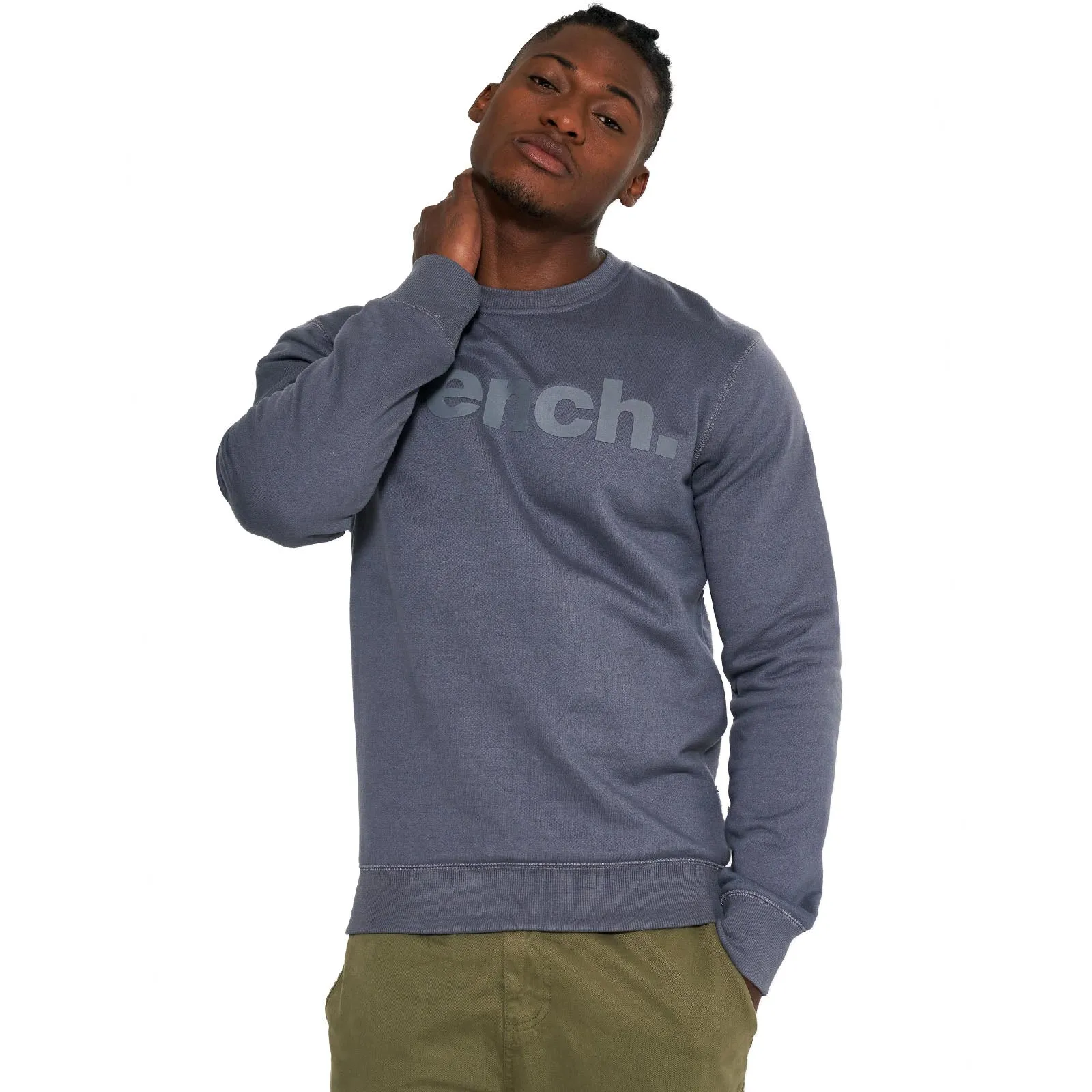 Bench Mens Lalond Crew Neck Sweatshirt Casual Vibe Seasonal Trend