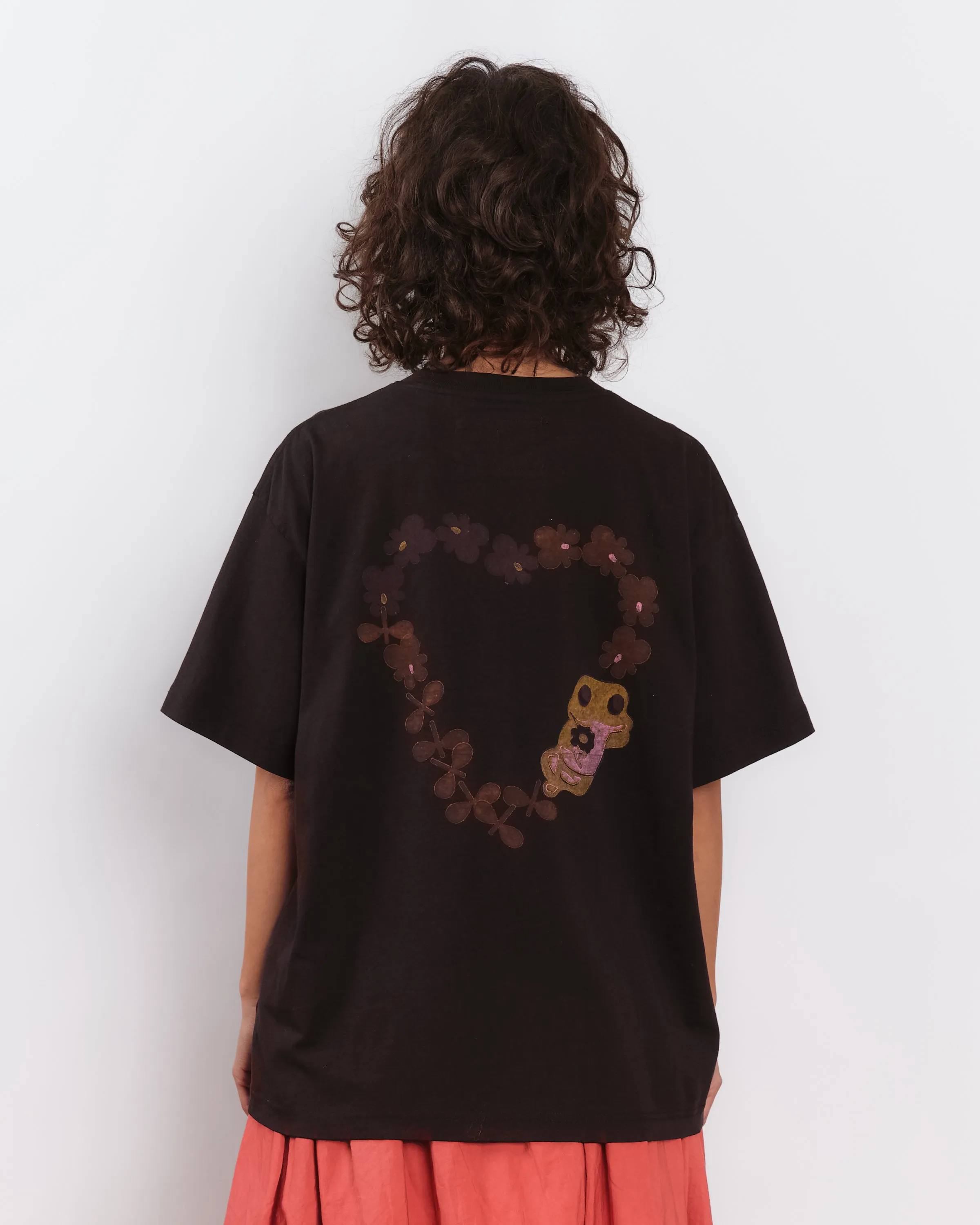 Grateful Tee SS - Black Earth Trip Heart Heat Transfer Printing