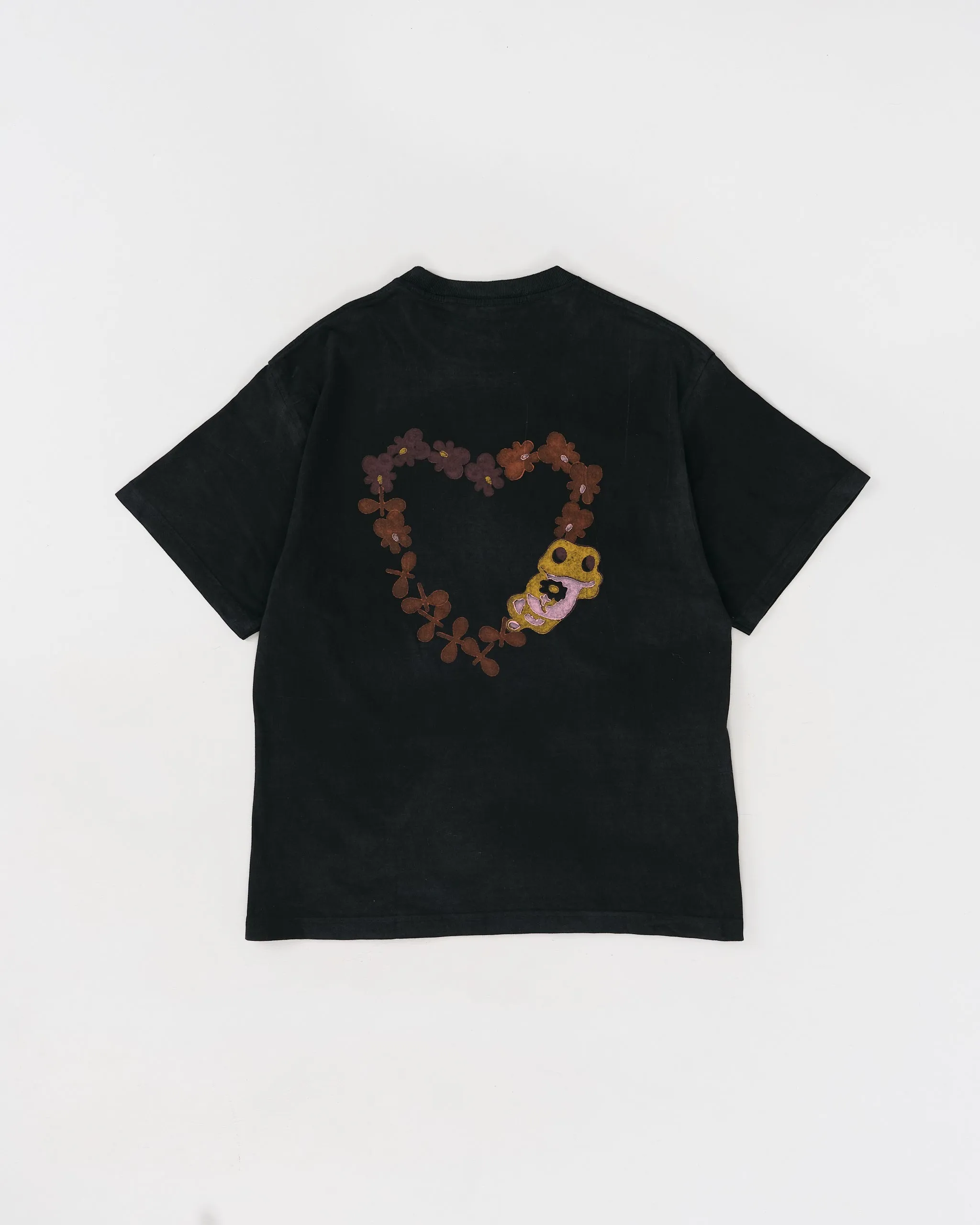 Grateful Tee SS - Black Earth Trip Heart Water Based Ink Trendy Wearable