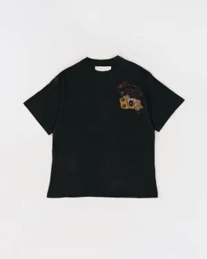 Bohemian style Grateful Tee SS - Black Earth Trip Heart