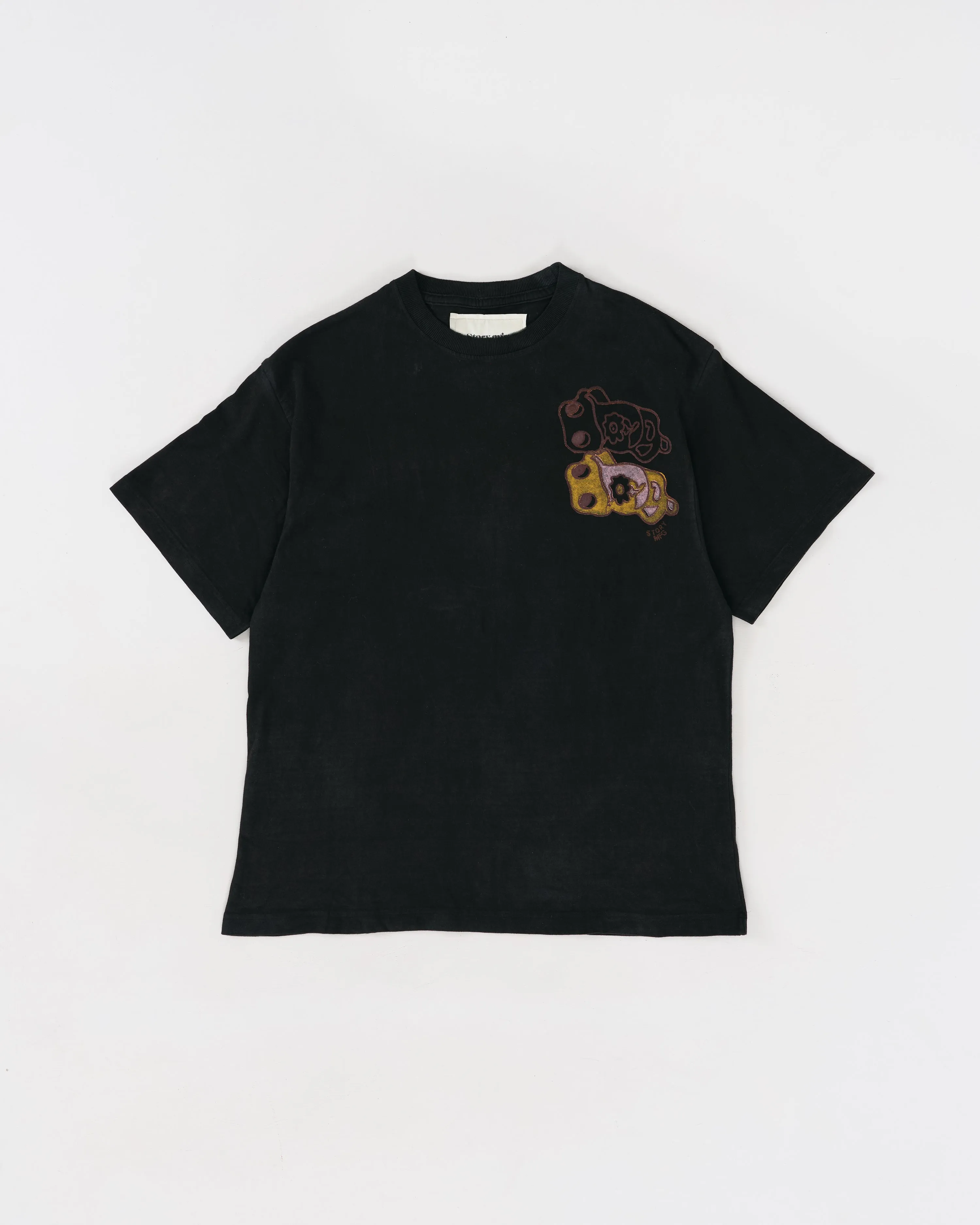 Cozy Vibe Grateful Tee SS - Black Earth Trip Heart