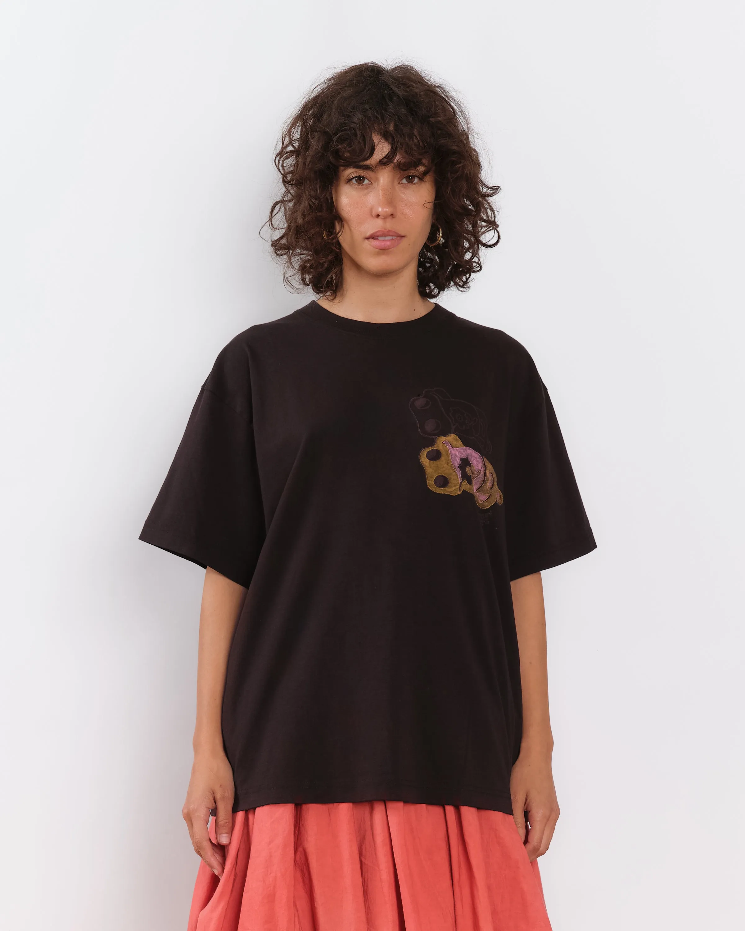 Adult sophistication harmonious Grateful Tee SS - Black Earth Trip Heart