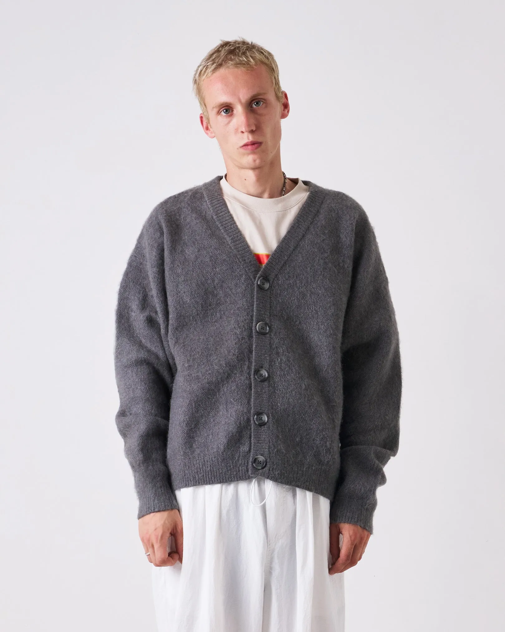 Natural Fiber Composition Outdoor Warmth CFY Mohair Cardigan