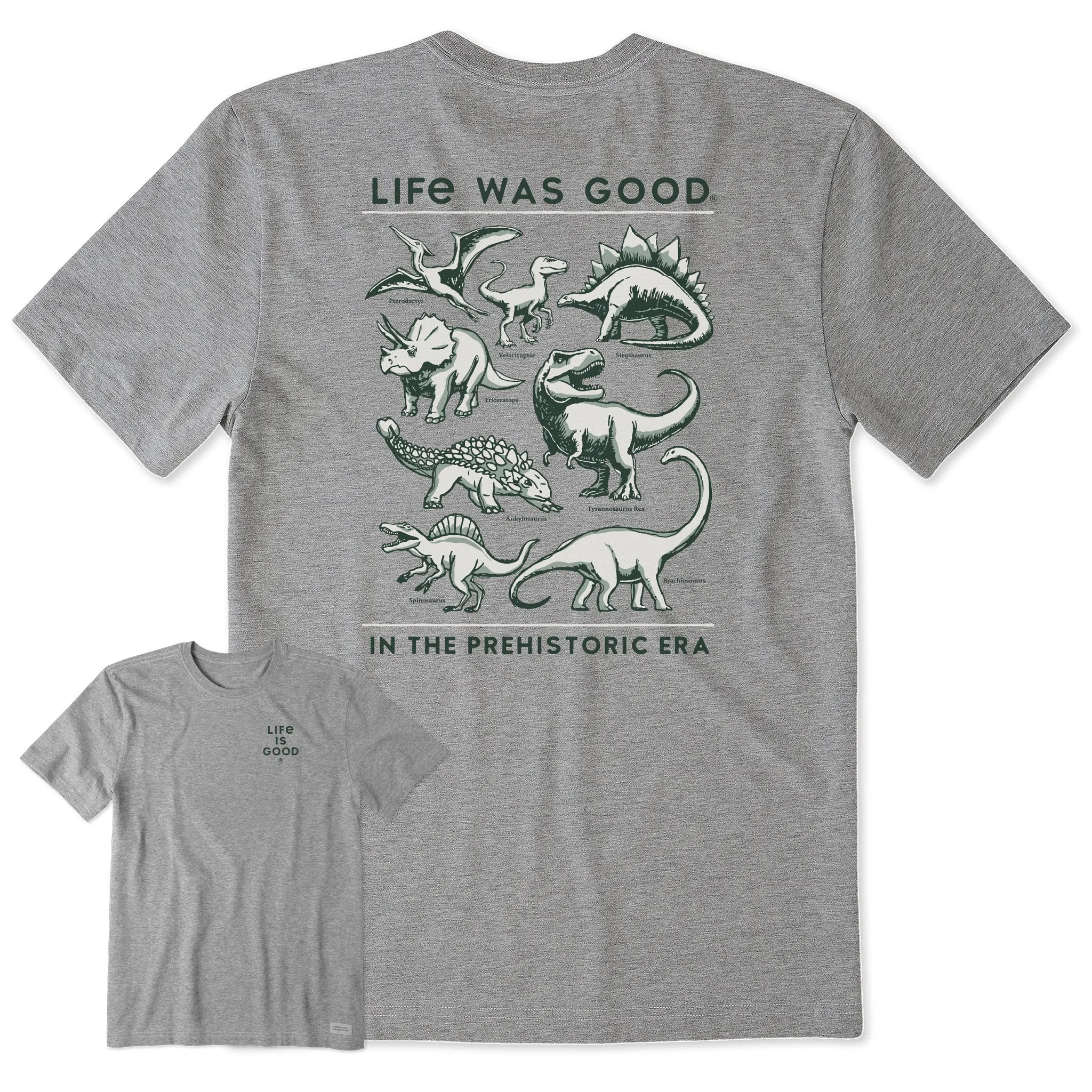 Bold Style Men's Life was Good Prehistoric Era Short Sleeve Tee