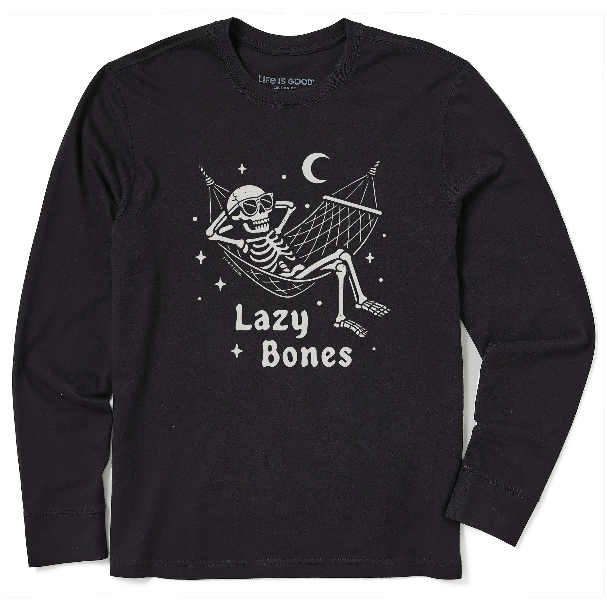 back to school Men's Lazy Bones Long Sleeve Crusher Tee