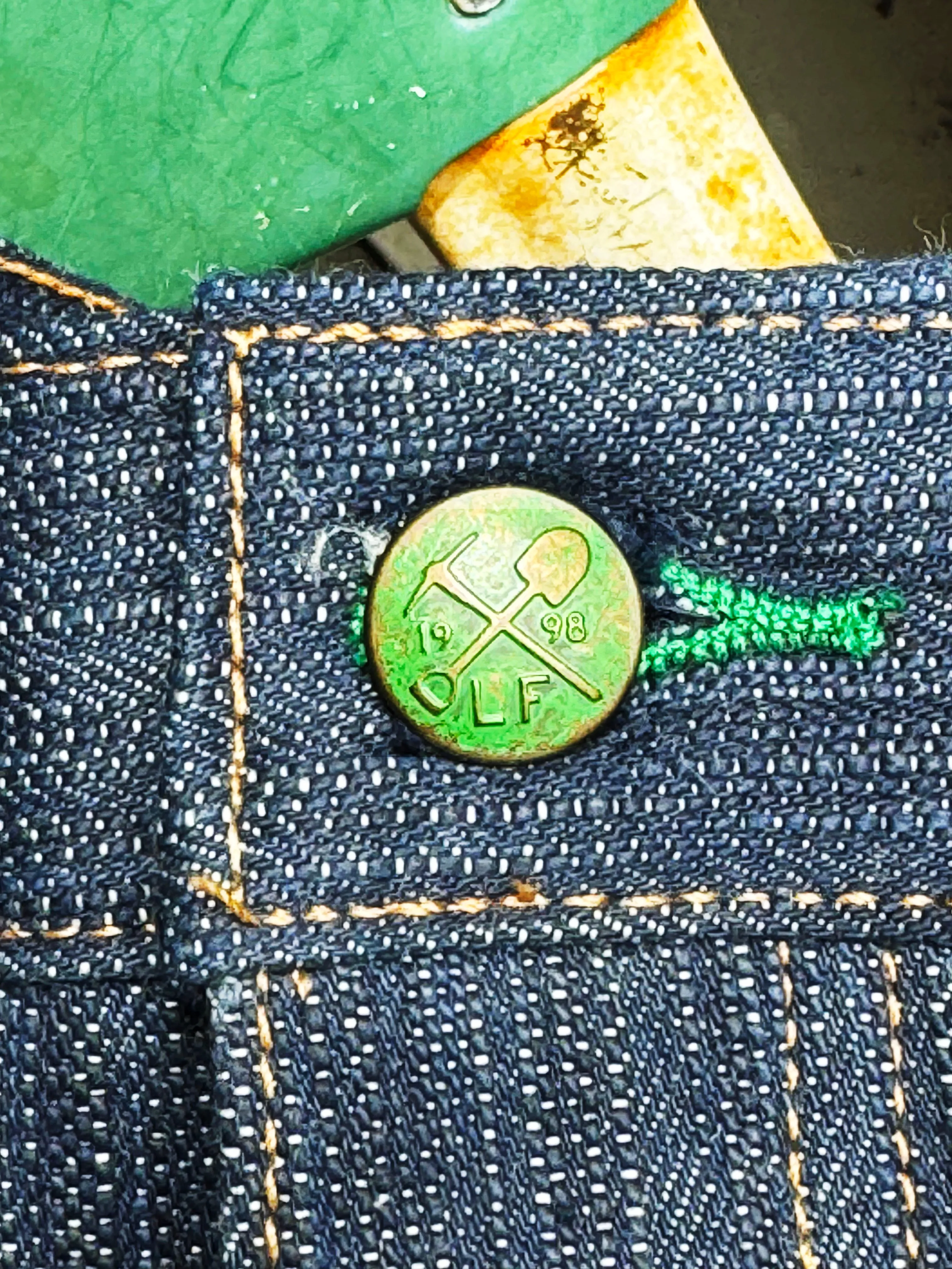 Pre Order: Buckle Back Tokushima Shoai Hank Dyed denim (Natural plant dyed Indigo) 25 Pieces only Seamless Waistband Finish Modern Design