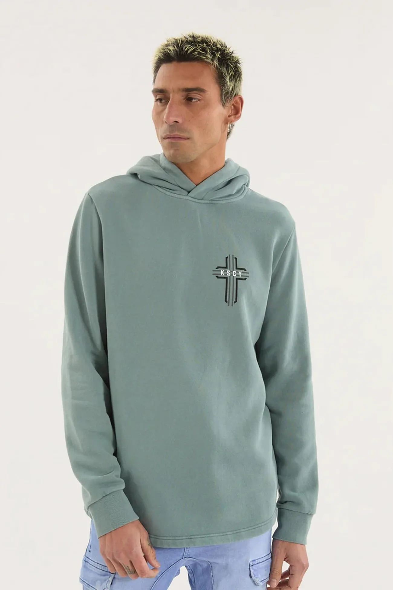 Outpost Dual Curved Hoodie Pigment Trooper short sleeves