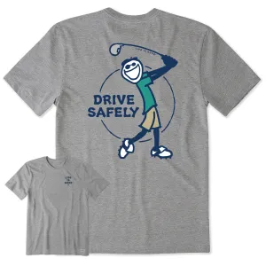 Perfect for Any Outfit Sport Performance Men's Jake Golf Drive Safely Short Sleeve Tee
