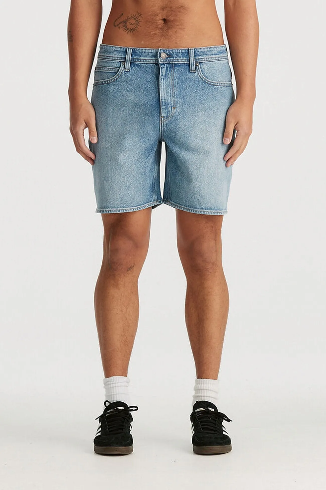 Non Restrictive Cut two piece outfit L-Three Short Groovejet Blue