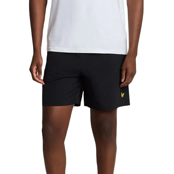 Lyle & Scott Plain Swim Shorts - Jet Black Quick Fit Wear Striped Design