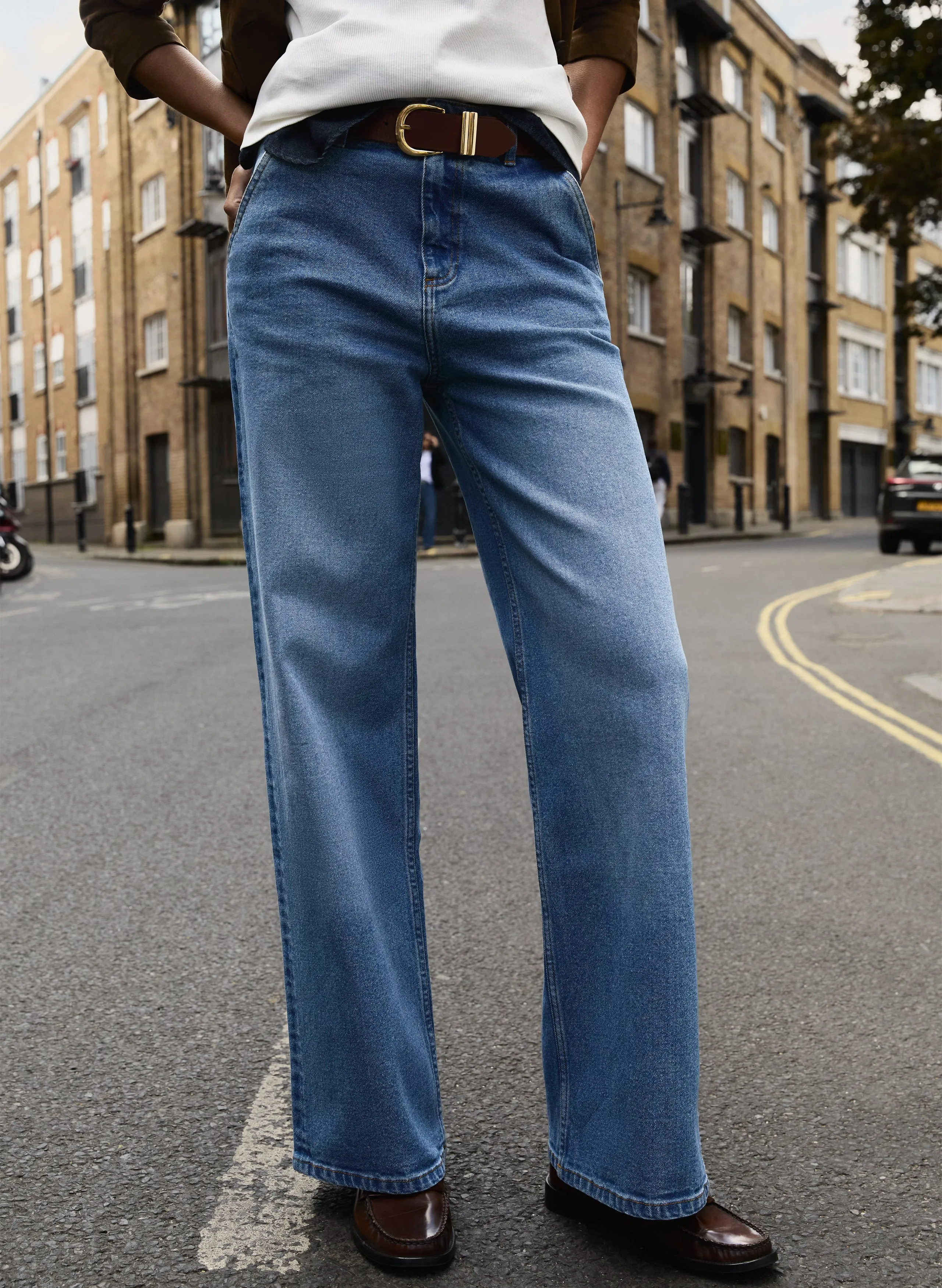 Comfy Design Style Essential Style Emery Organic Cotton Stretch Wide Leg Jeans