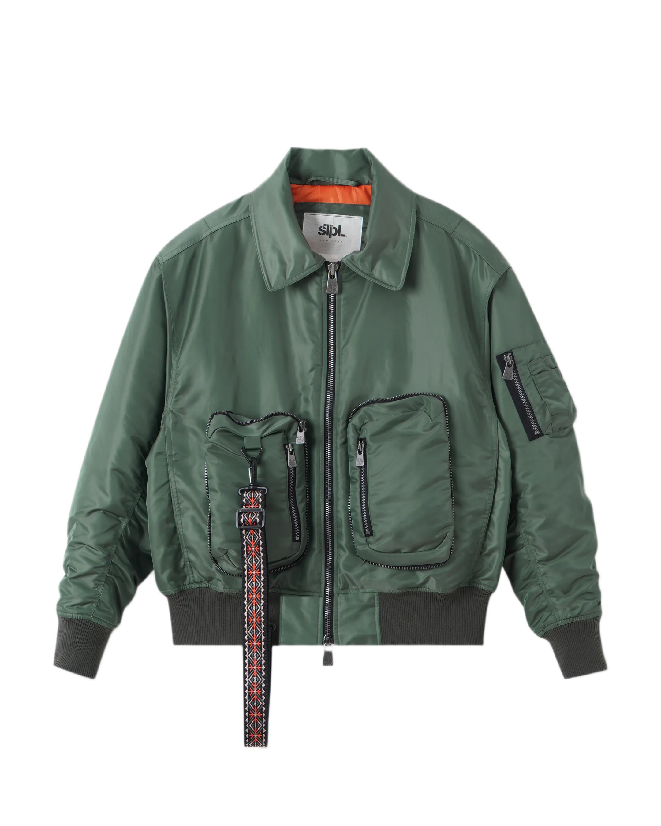 Tagless Neckline Design Water Resistant Design Empire Bomber Jacket