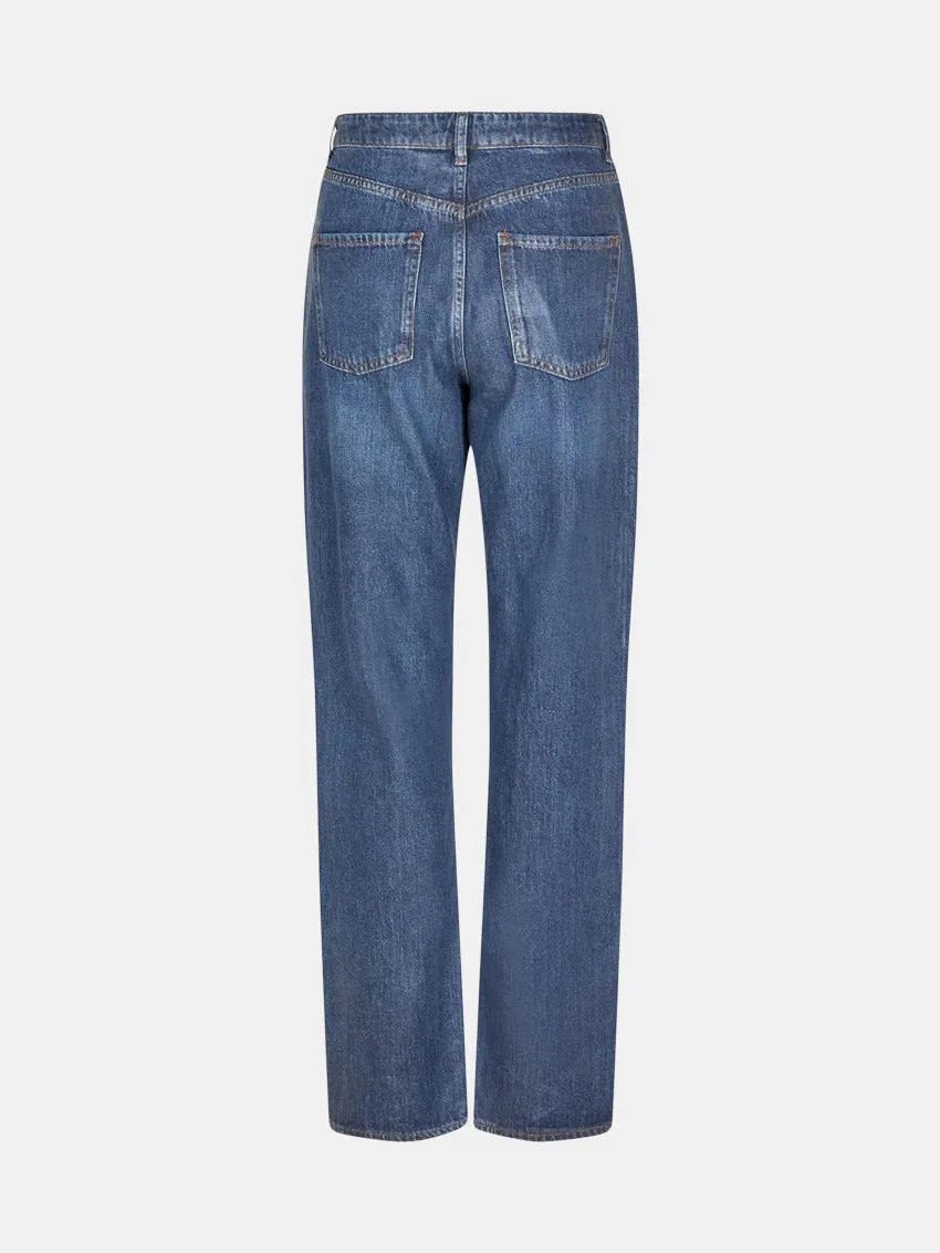 Everyday Shopping Day Enbree Straight Jeans Waxed Denim