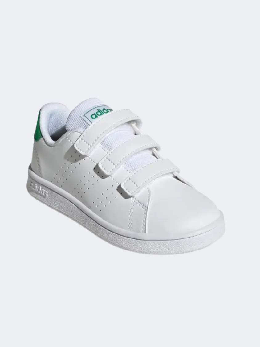 Adidas Advantage Court Ps Sportswear Shoes White /Green Clean Step