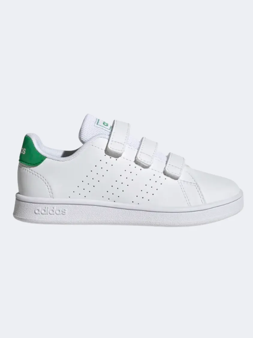 Adidas Advantage Court Ps Sportswear Shoes White /Green Star Shine