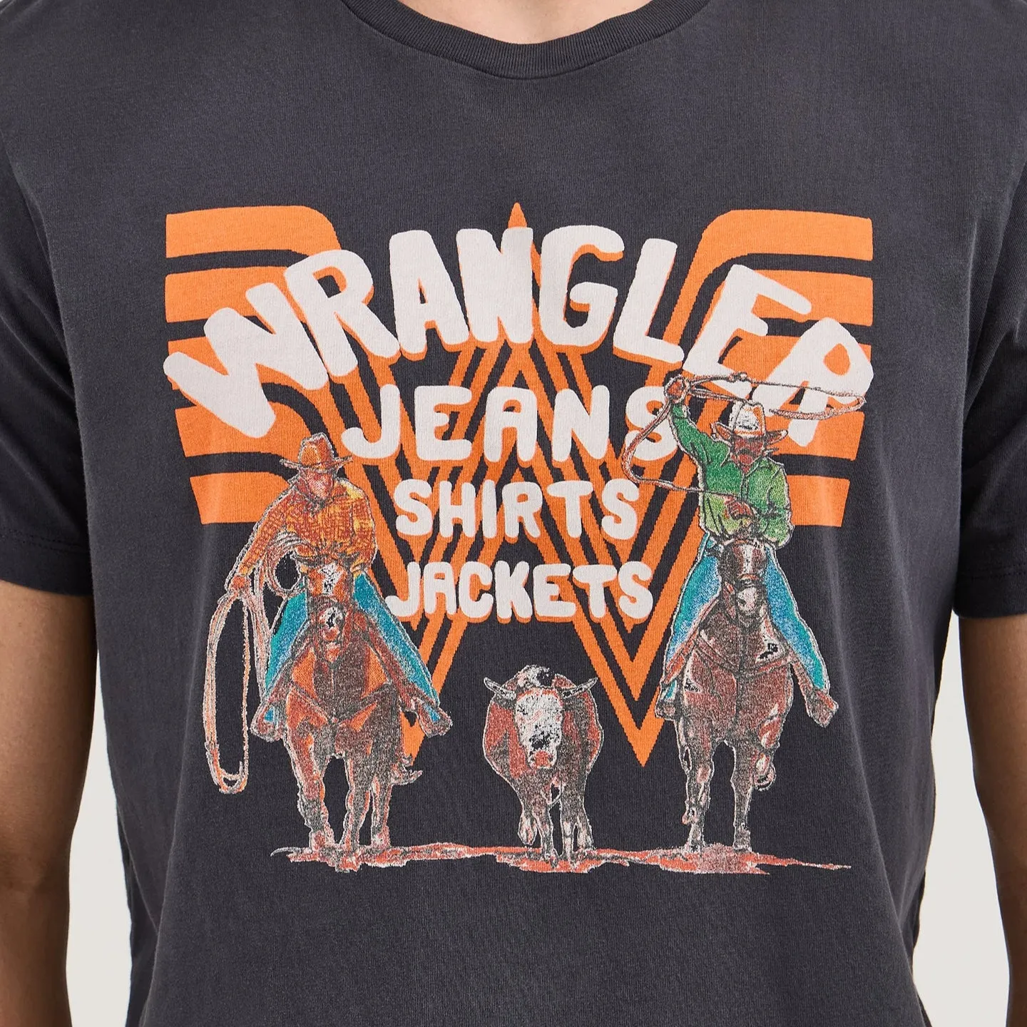 Wrangler? x Whataburger? Black Graphic T-Shirt Chill Wear Playful Design