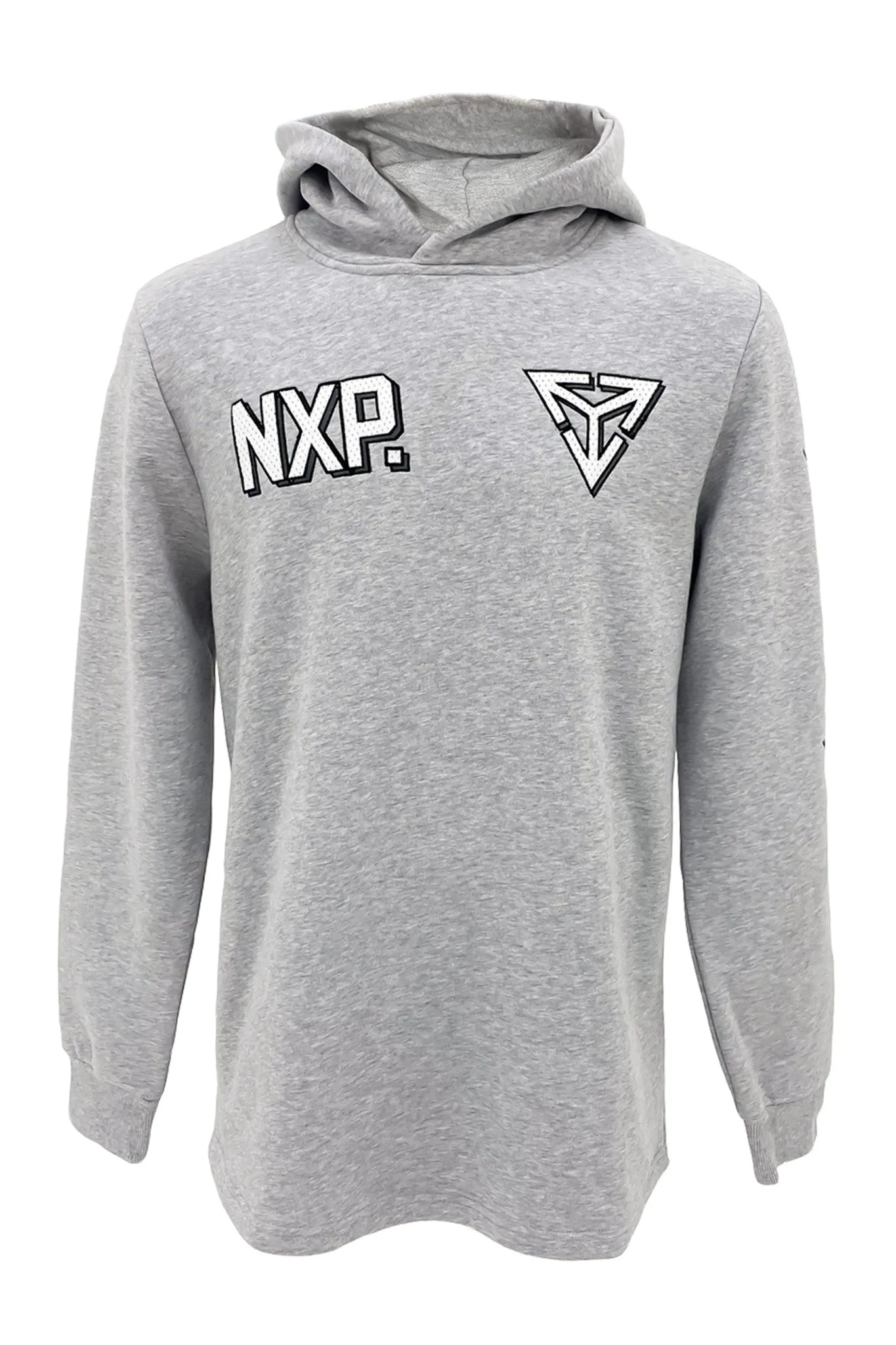 Fury Dual Curved Hoodie Grey Marle jewelry accents