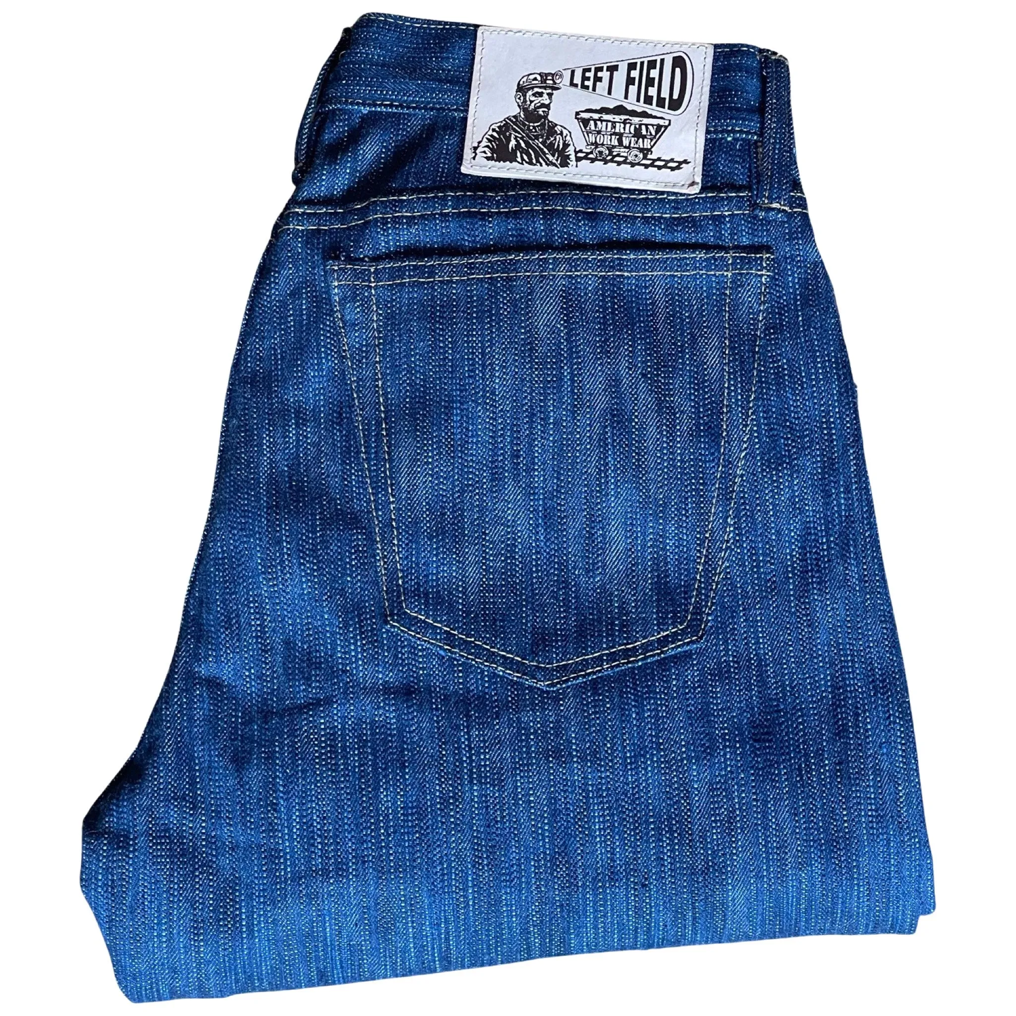 Greaser Tokushima Shoai Hank Dyed denim (Natural plant dyed Indigo)  Size up 2 sizes! Contemporary Look Chic Design Look