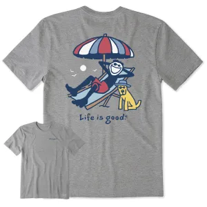 Men's Jake and Rocket Beach Day Short Sleeve Tee Minimal Fashion Sweat Absorbent