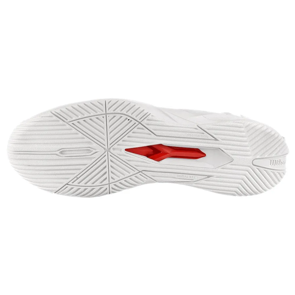 Wilson Men's Rush Pro 4.5 - White/Red Torsion Resistant Midsole