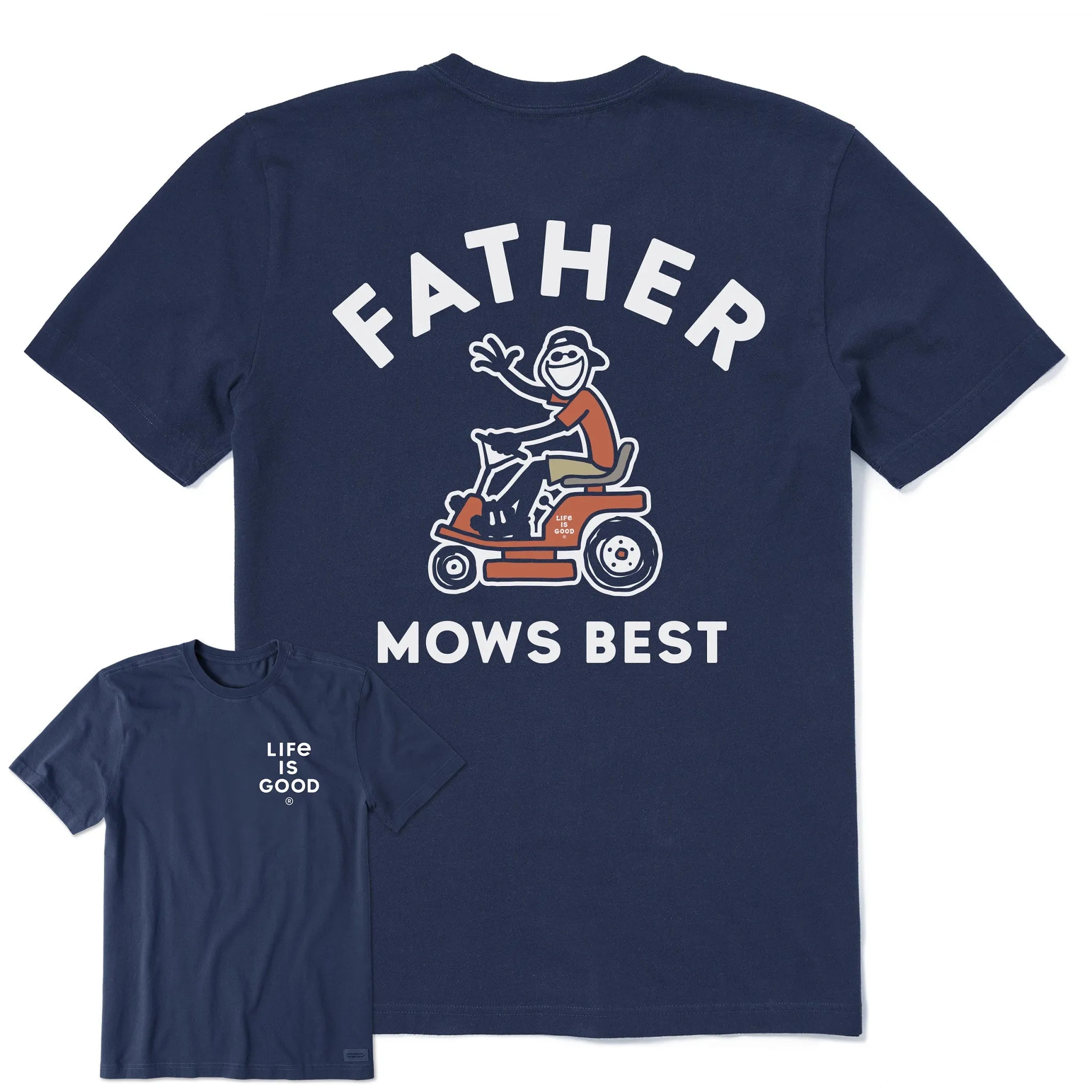 Effortless Fashion Holiday Casual Men's Jake Father Mows Best Short Sleeve Tee