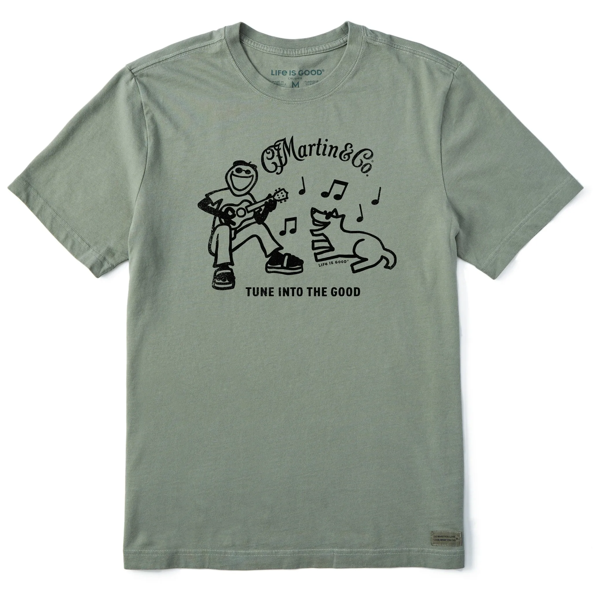 Playful Design MultipurposeUse Men's Jake & Rocket Martin Guitar Short Sleeve Crusher Tee