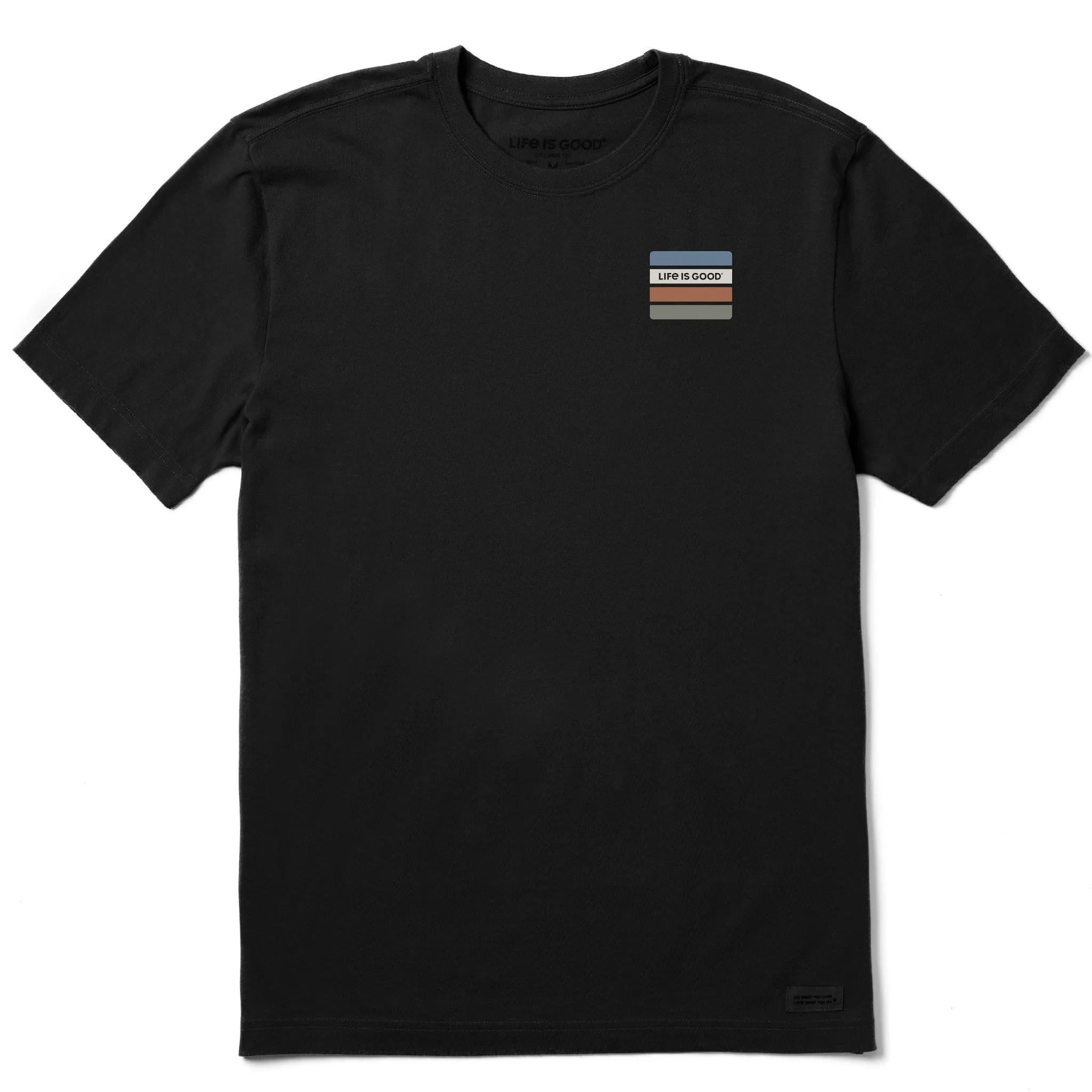 Casual Essential Wear Men's LIG Color Square Stripes Short Sleeve Crusher Tee