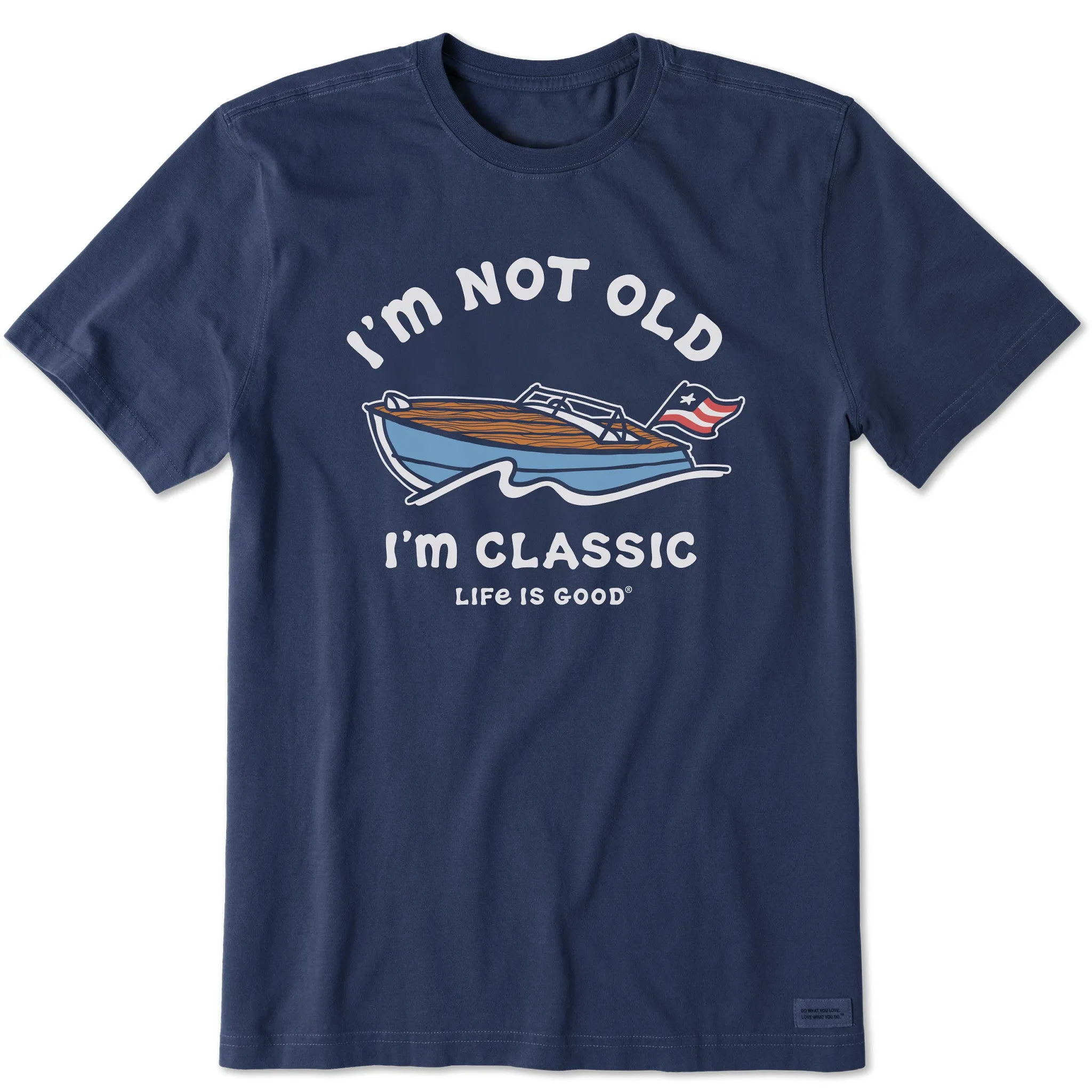 Quick Release Hem UV Protection Fabric Men's I'm Classic Powerboat Short Sleeve Tee