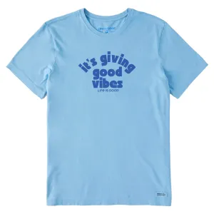 Comfort and Ease Men's It's Giving Good Vibes Short Sleeve Tee