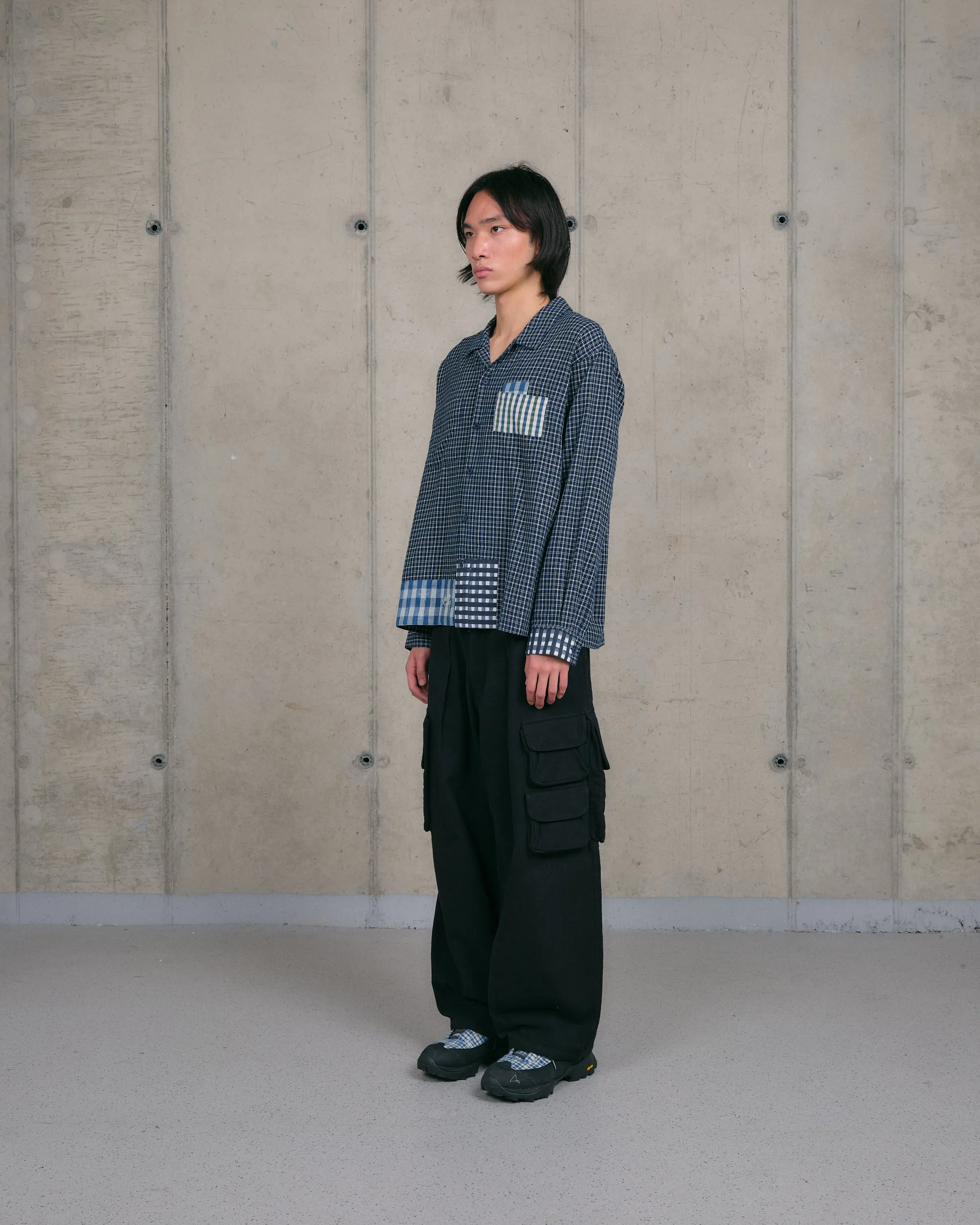 Indoor clothing Chic Wearable PA Shirt LS - Indigo Picnic Handloom