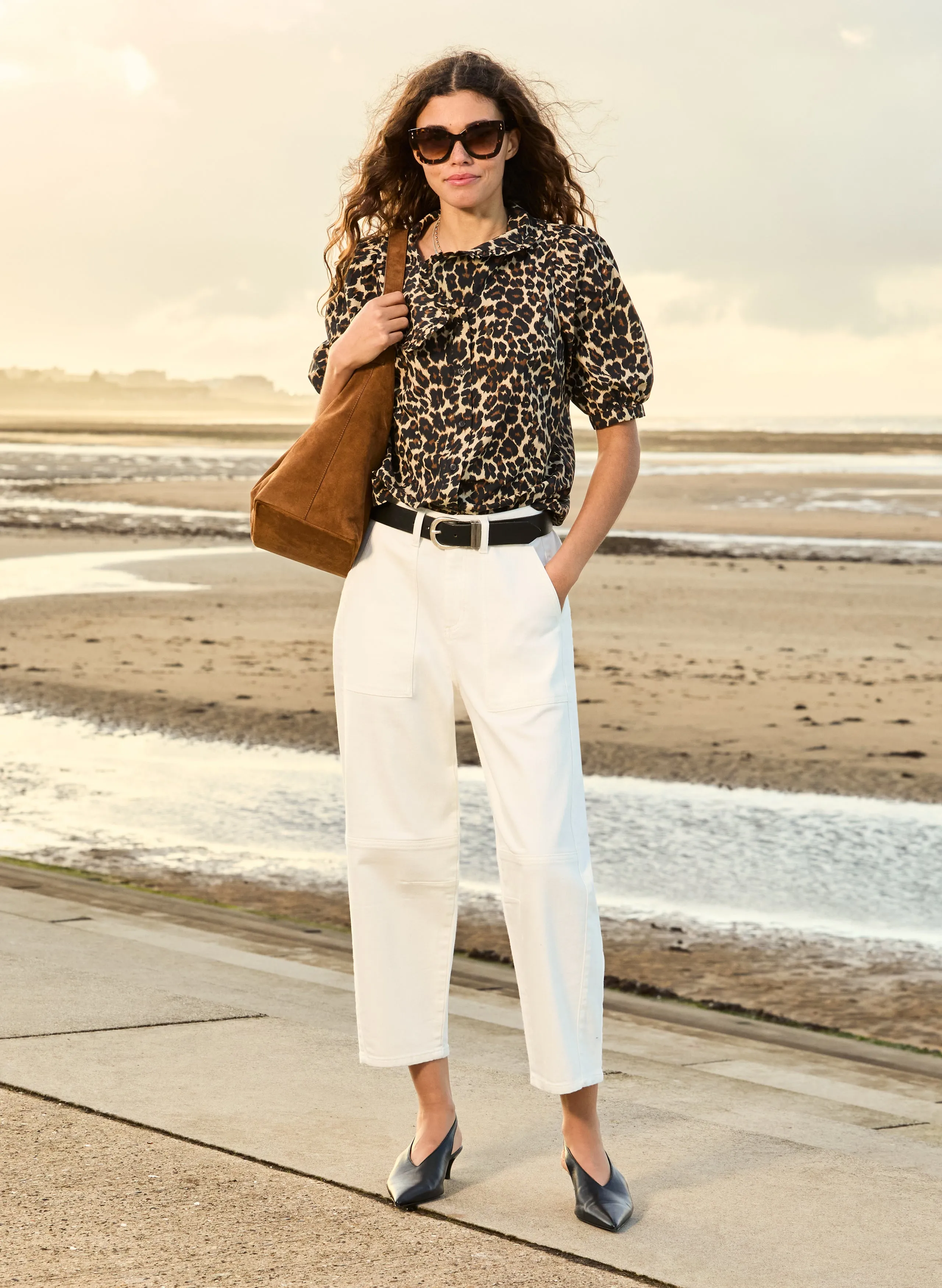 Reece Organic Cotton Stretch Barrel Leg?Cargo Jeans Modern Minimalist Fashion Lover