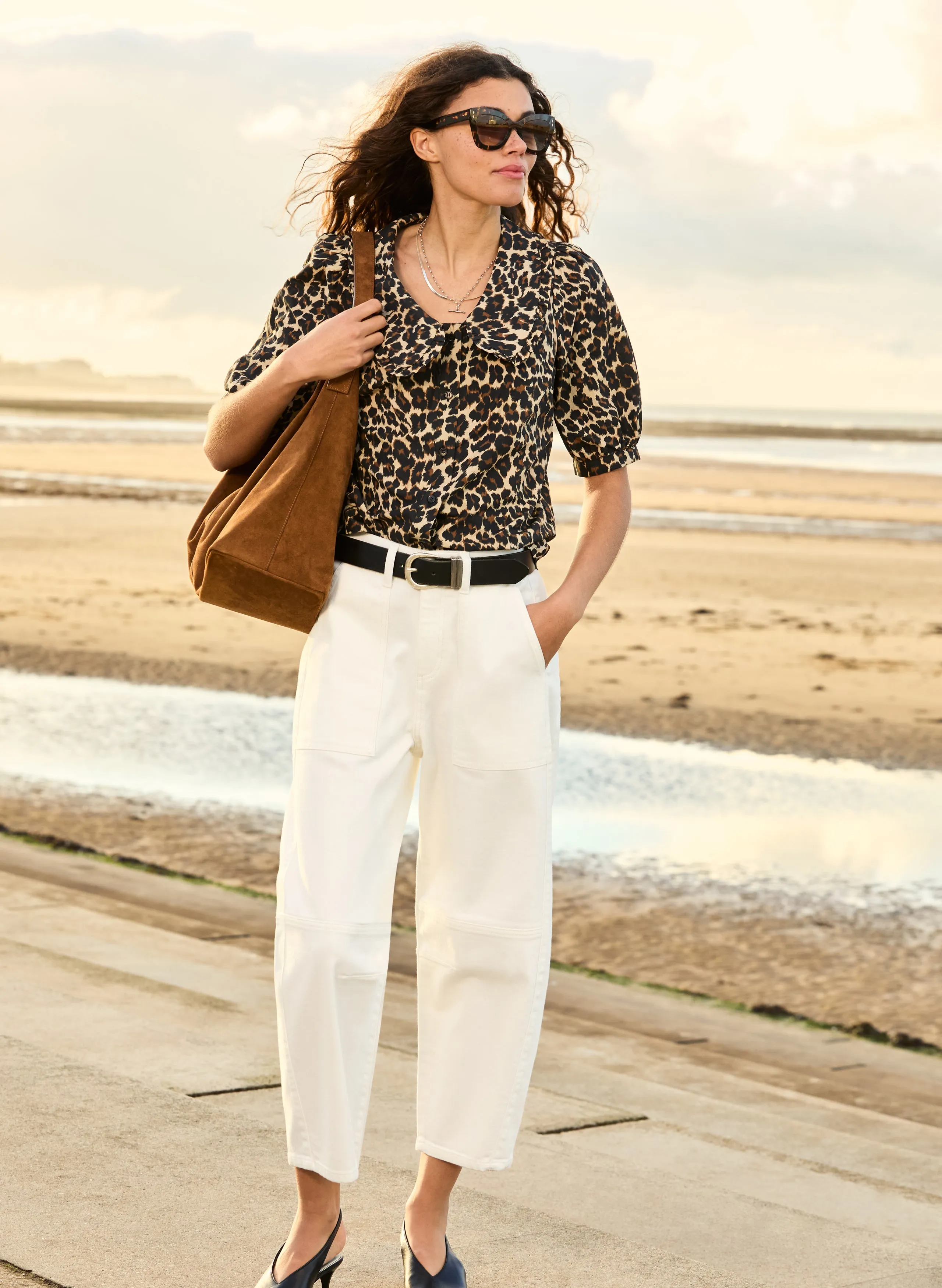 Reece Organic Cotton Stretch Barrel Leg?Cargo Jeans Luxury Minimalist