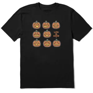 Travel Essential Men's Jack-o-Lantern Grid Short Sleeve Crusher Tee