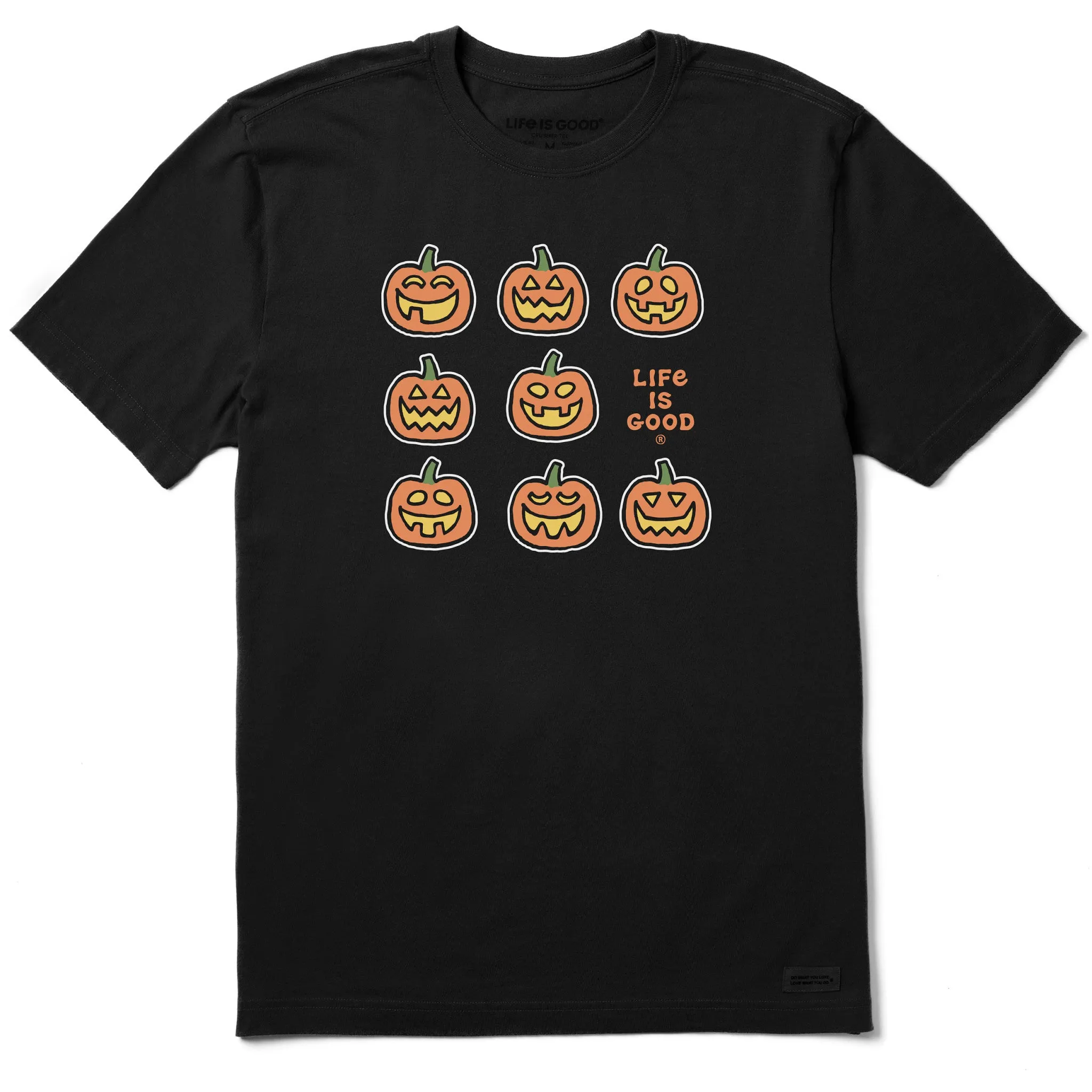 Weekend Smart Look Essential Layer Men's Jack-o-Lantern Grid Short Sleeve Crusher Tee