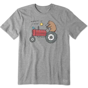 Men's Keepin' it Rural Tractor Short Sleeve Crusher Tee Non Iron Finish Summer Comfort