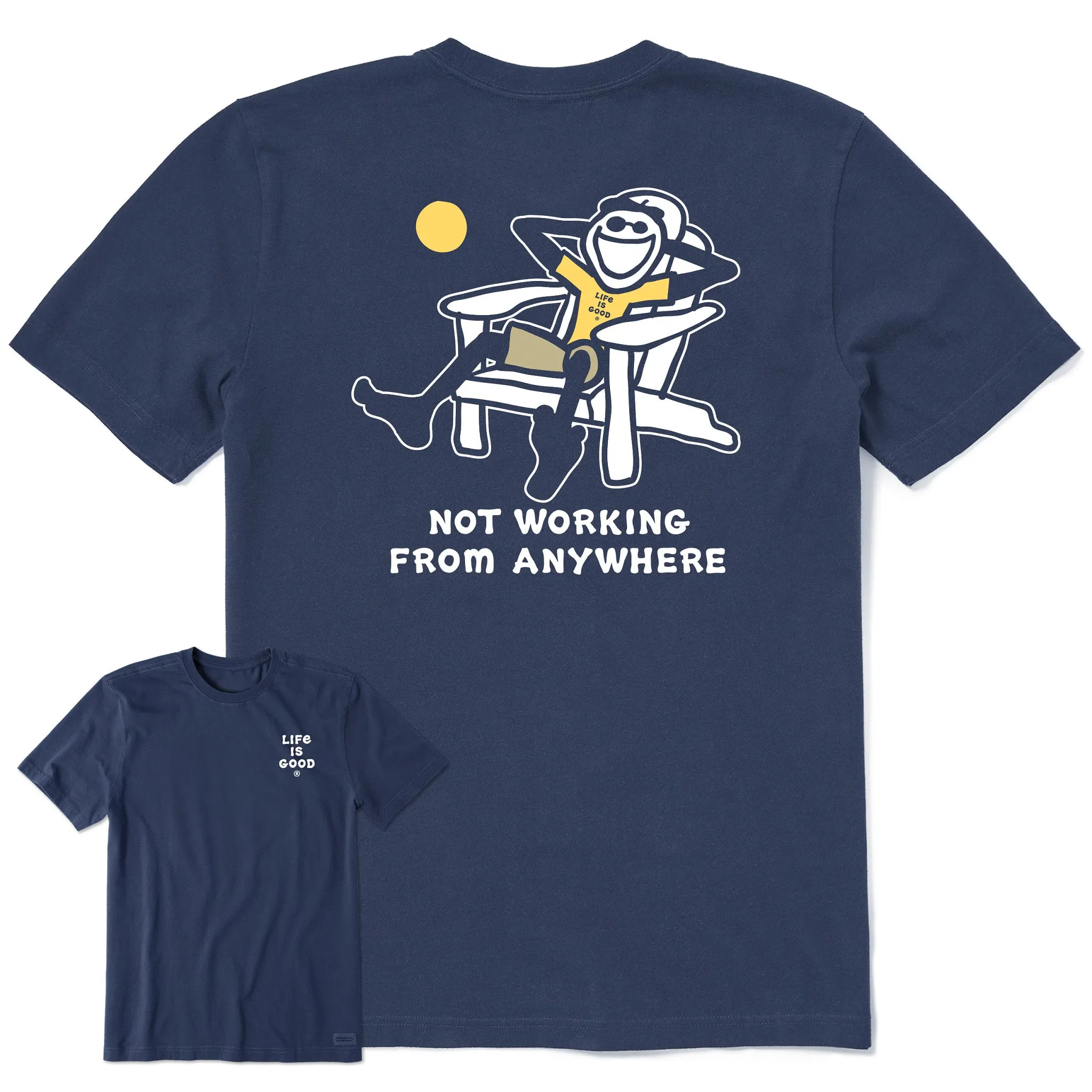 Men's Jake Not Working Adirondack Short Sleeve Tee Movie Night NonIronTechnology