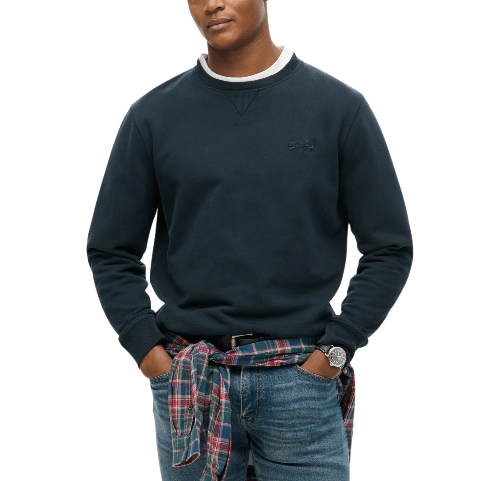 tie dye Superdry Mens Essential Logo Crew Sweatshirt