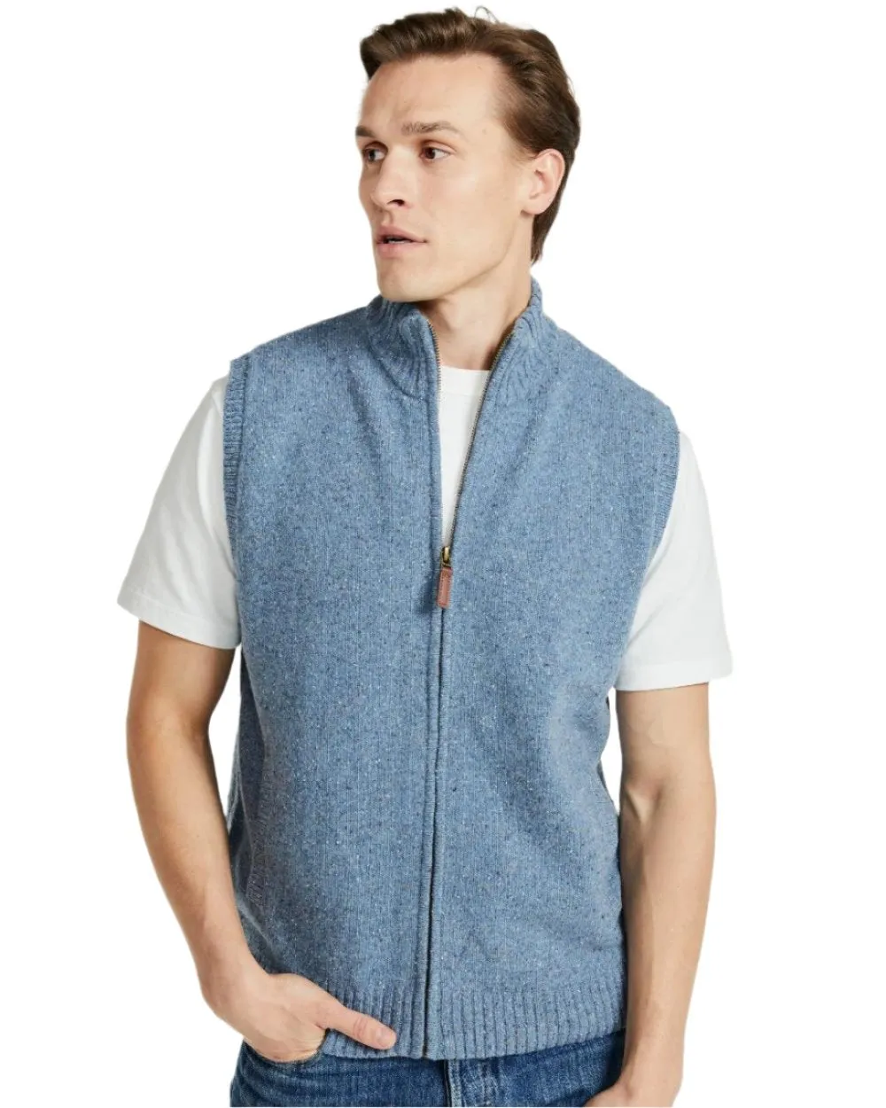 Sport Ease EcoFriendlyTextiles Aran Mens Rossport Nepped Gilet