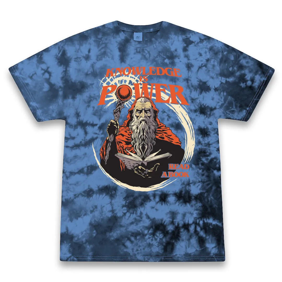 Flattering Cut Soft Wear Knowledge is Power Tie Dye Tee
