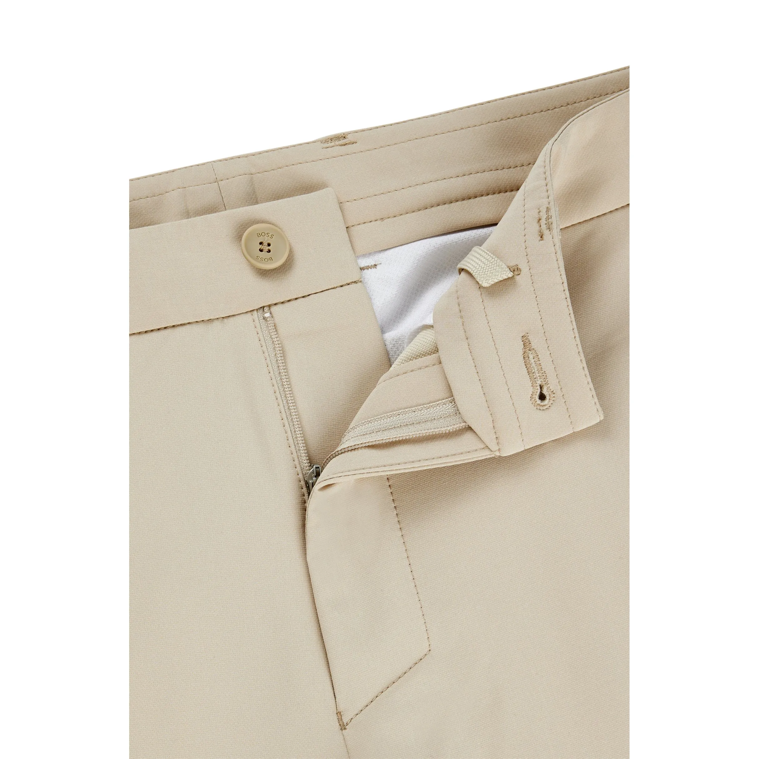 Non Irritating Tags Boss Communter Slim Fit Golf Chino - Medium Beige
