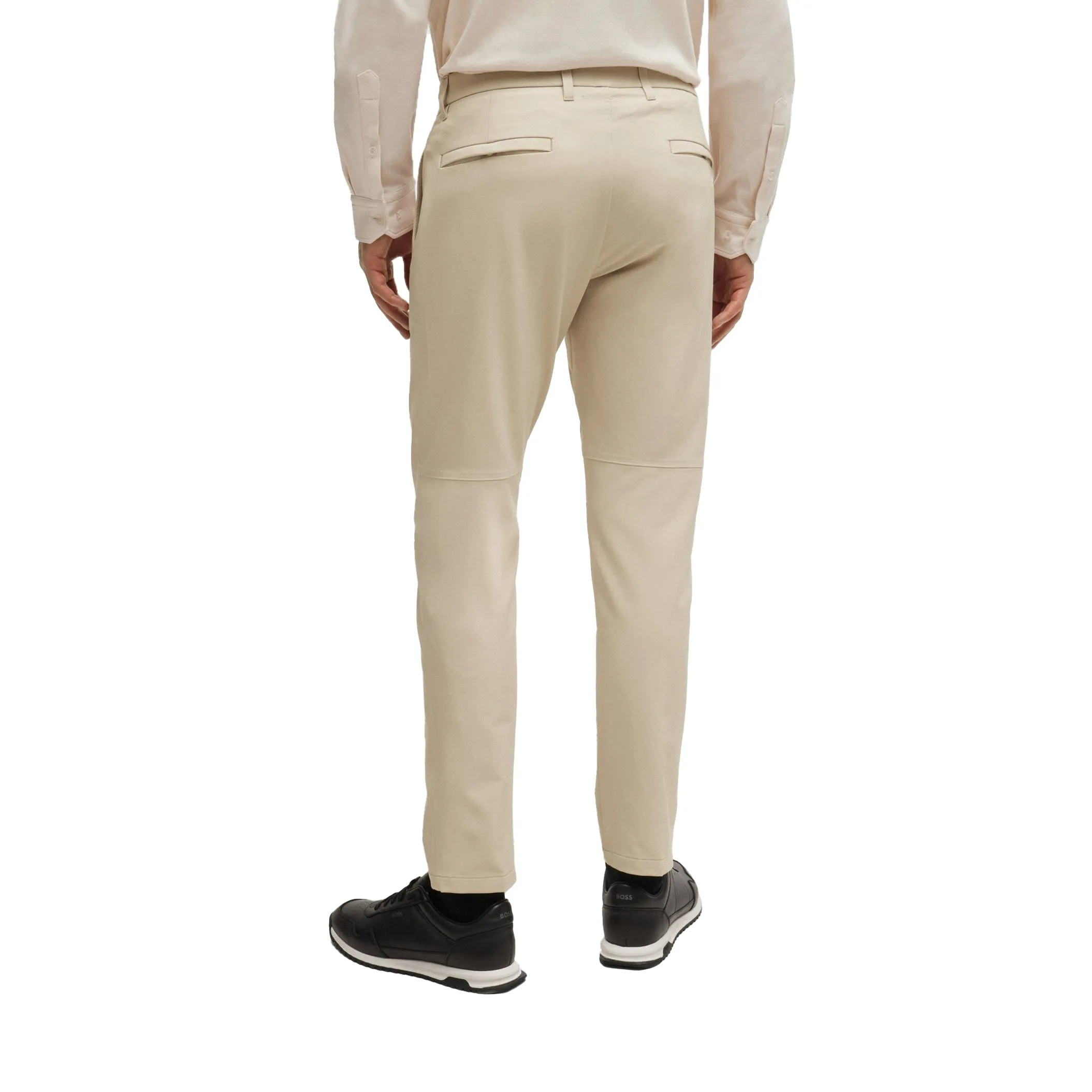 Boss Communter Slim Fit Golf Chino - Medium Beige No Ride-Up HypoallergenicMaterial