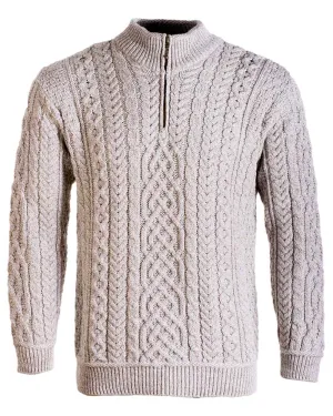 Aran Supersoft Merino 1/2 Zip Jumper RecycledBlend
