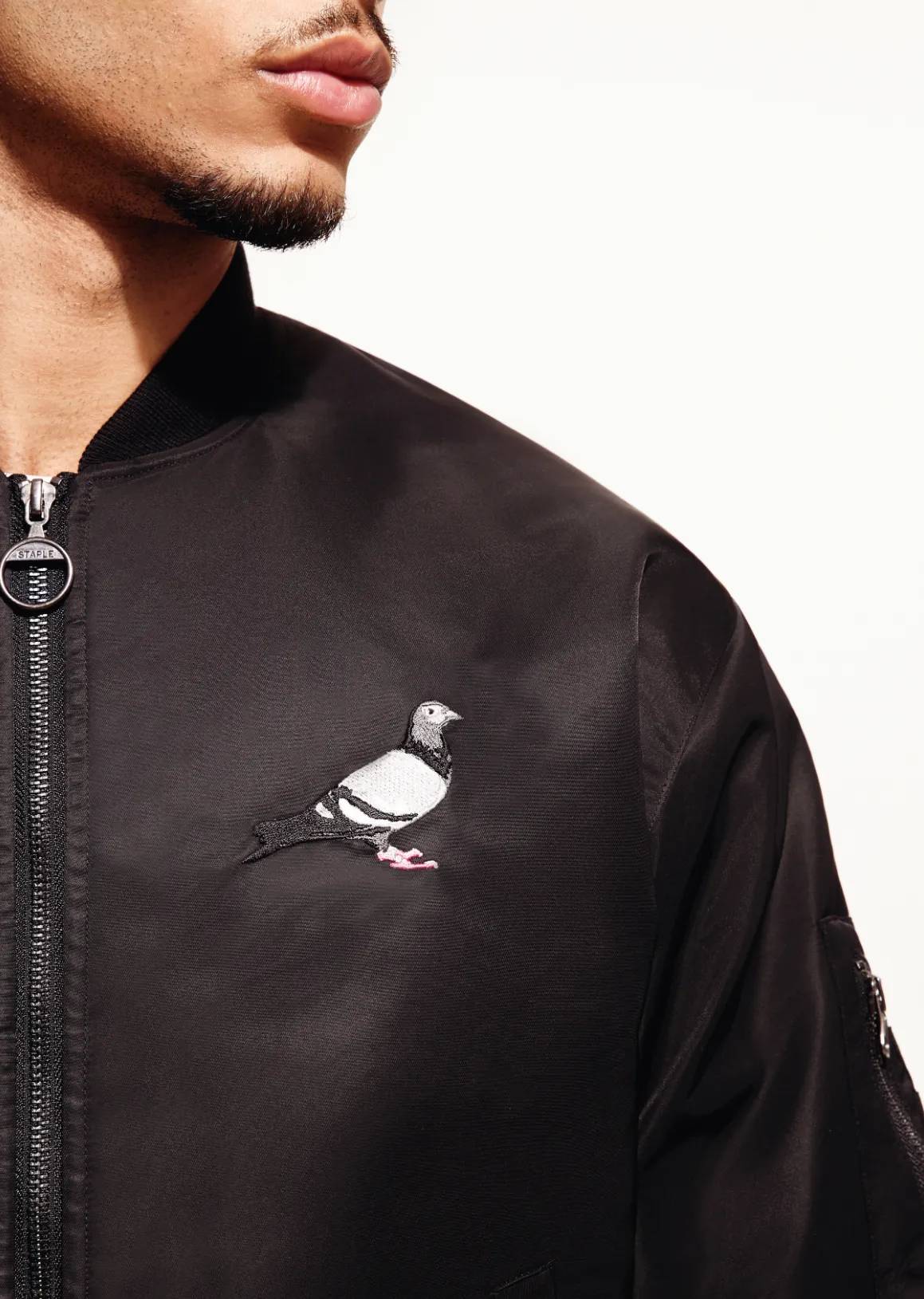 Micro Perforated Panels windproof Pigeon Logo Bomber Jkt